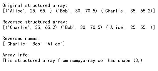 Numpy Reverse Axis