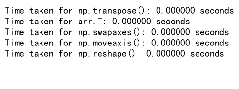 Numpy Transpose Axis