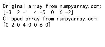 NumPy Clip Negative Values to Zero