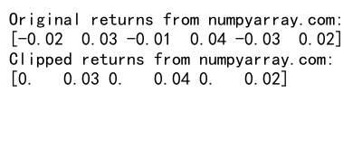 NumPy Clip Negative Values to Zero