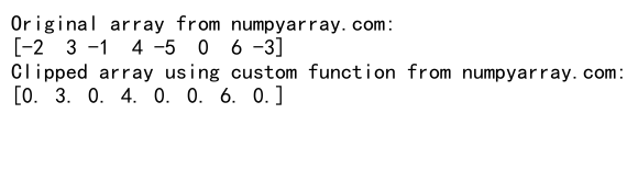 NumPy Clip Negative Values to Zero