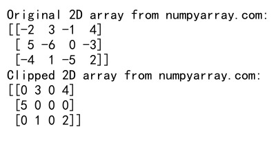 NumPy Clip Negative Values to Zero