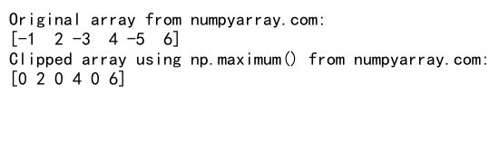 NumPy Clip Negative Values to Zero