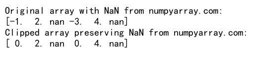 NumPy Clip Negative Values to Zero