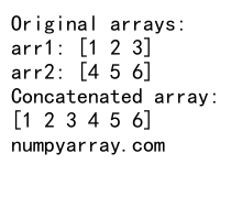 NumPy Concatenate 1D Arrays