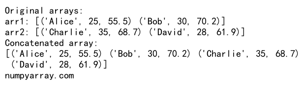 NumPy Concatenate 1D Arrays