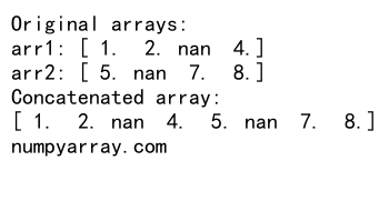 NumPy Concatenate 1D Arrays