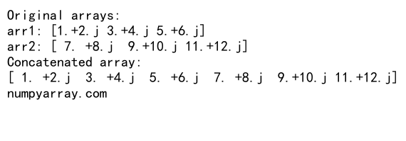 NumPy Concatenate 1D Arrays