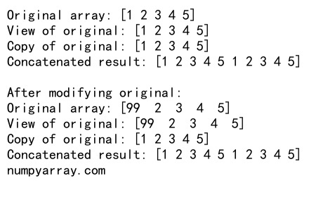 NumPy Concatenate 1D Arrays