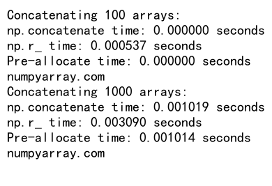 NumPy Concatenate 1D Arrays