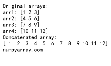 NumPy Concatenate 1D Arrays