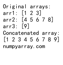 NumPy Concatenate 1D Arrays