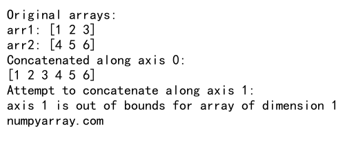 NumPy Concatenate 1D Arrays