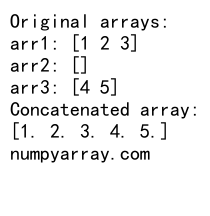 NumPy Concatenate 1D Arrays