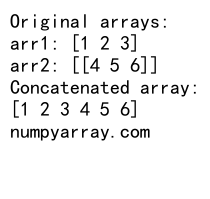 NumPy Concatenate 1D Arrays