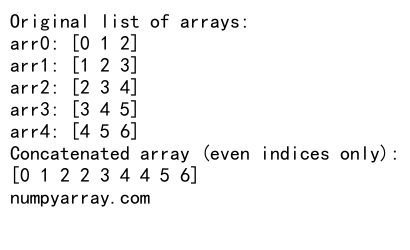 NumPy Concatenate 1D Arrays