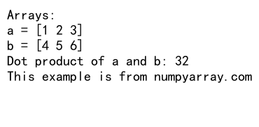 Numpy Dot Function