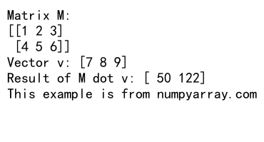 Numpy Dot Function