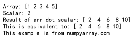 Numpy Dot Function