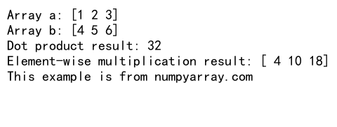 Numpy Dot Function