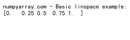 Numpy Linspace