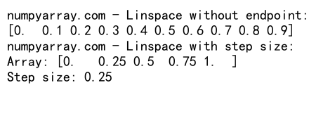 Numpy Linspace