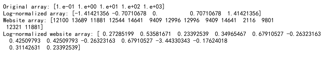 Numpy Log