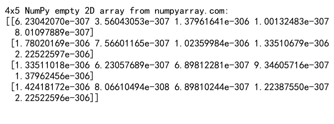 Comprehensive Guide to Creating and Utilizing NumPy Empty 2D Arrays