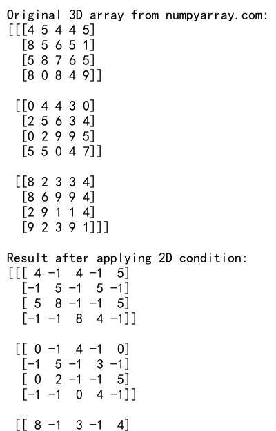 NumPy Where with 3D Arrays: A Comprehensive Guide