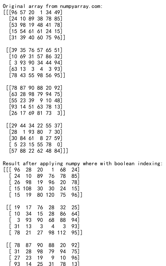 NumPy Where with 3D Arrays: A Comprehensive Guide