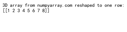 Mastering NumPy Reshape to One Row: A Comprehensive Guide