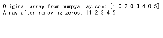 How to Efficiently Remove Zeros from NumPy Arrays: A Comprehensive Guide