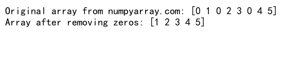 How to Efficiently Remove Zeros from NumPy Arrays: A Comprehensive Guide