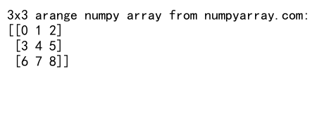 How to Make a 3x3 Arange Array in NumPy