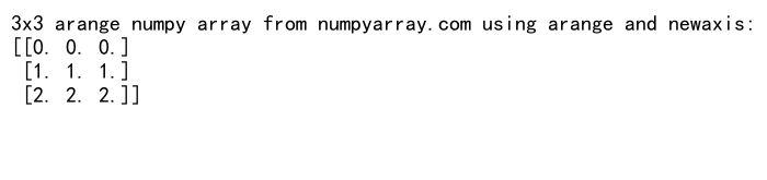 How to Make a 3x3 Arange Array in NumPy