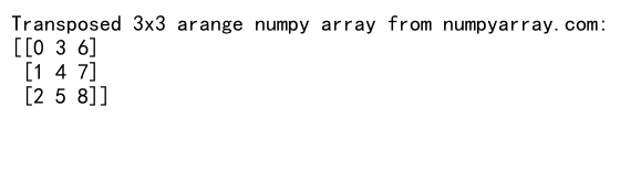 How to Make a 3x3 Arange Array in NumPy