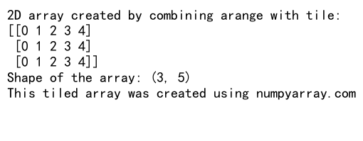 Mastering NumPy arange for 2D Array Creation