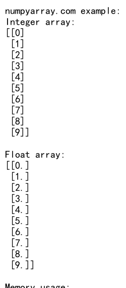 Mastering NumPy arange and Column Vectors