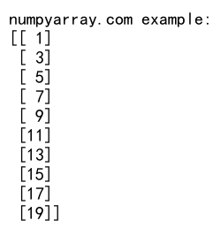 Mastering NumPy arange and Column Vectors