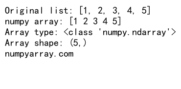 How to Convert Python List to numpy Arrays