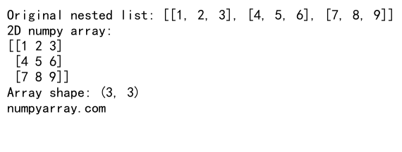 How to Convert Python List to numpy Arrays