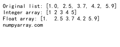 How to Convert Python List to numpy Arrays