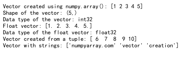 How to Create a Vector in Python Using NumPy