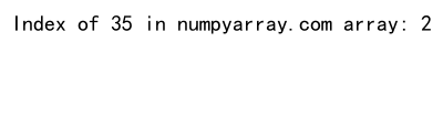 How to Find the Index of a Value in a Numpy Array