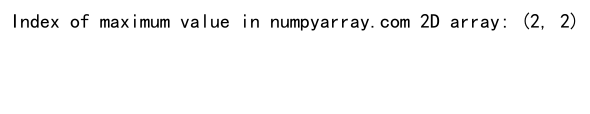 How to Find the Index of a Value in a Numpy Array