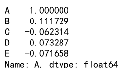 Pandas Correlation Between One Column and All Others