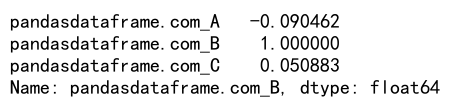 Pandas Correlation Between One Column and All Others