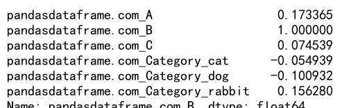 Pandas Correlation Between One Column and All Others