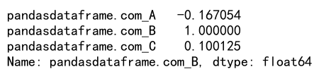 Pandas Correlation Between One Column and All Others