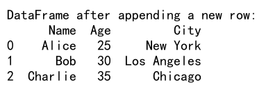 Pandas Append Row to DataFrame